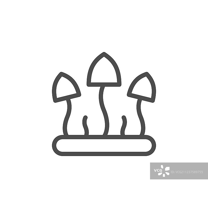真菌线条图标图片素材