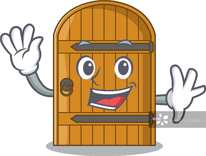 卡通风格的木门图片素材
