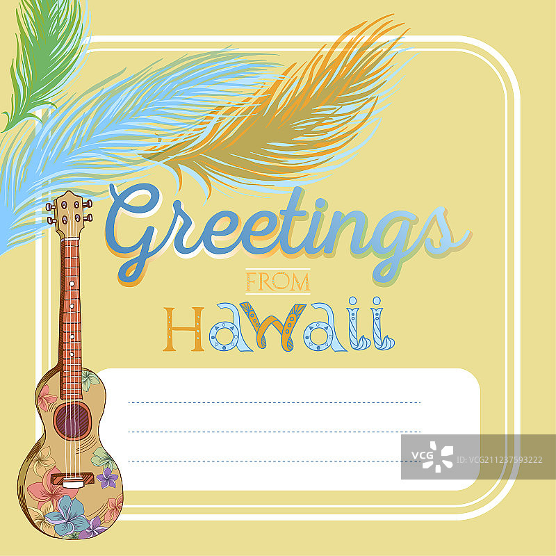 夏威夷明信片图片素材