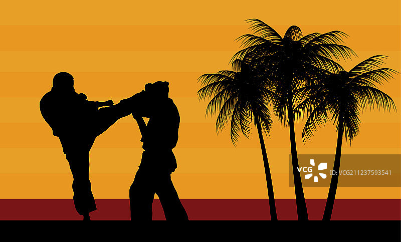 空手道腰带：男人展示空手道图片素材