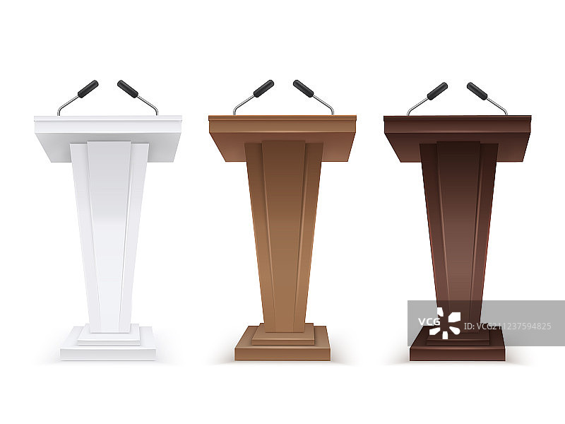 逼真的讲台图标（隔离）图片素材