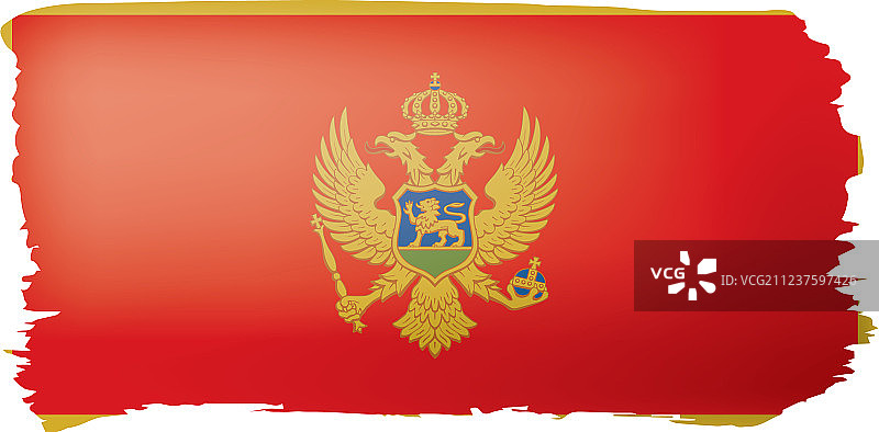 黑山国旗上有白色图片素材