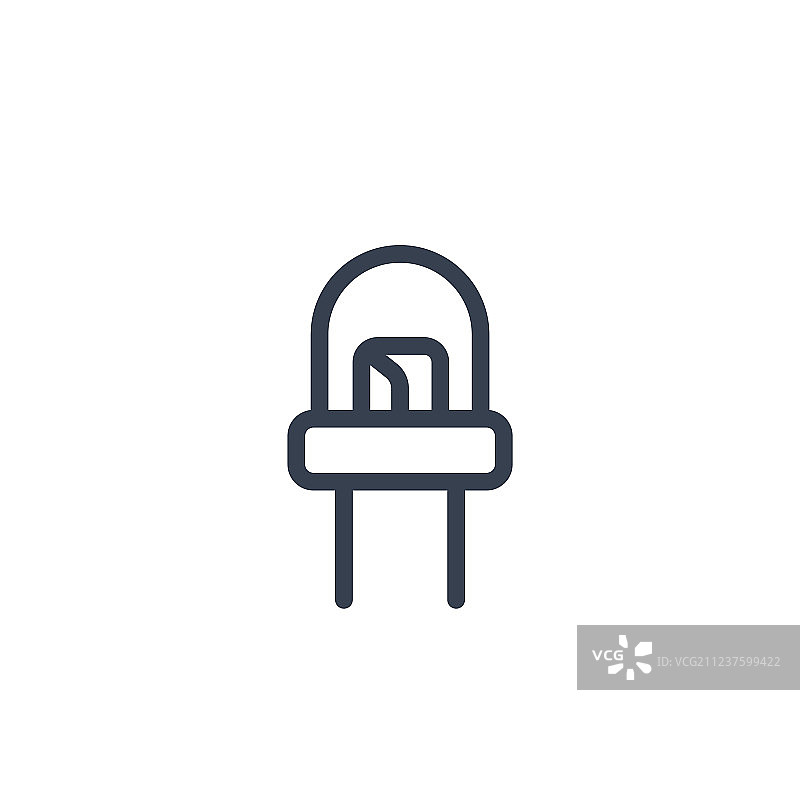 白色背景上的发光二极管图标图片素材