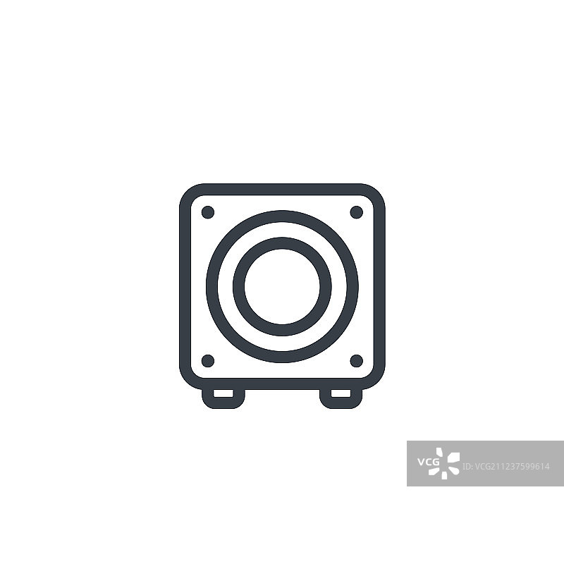 白色背景上的低音炮图标图片素材