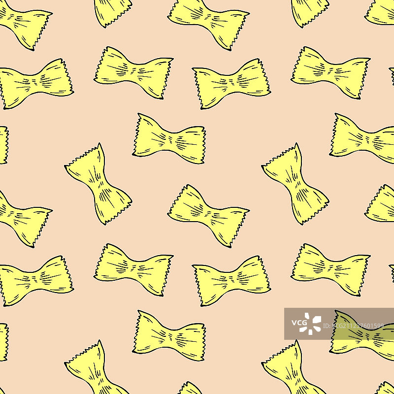 卡通风格的意大利面无缝图案图片素材