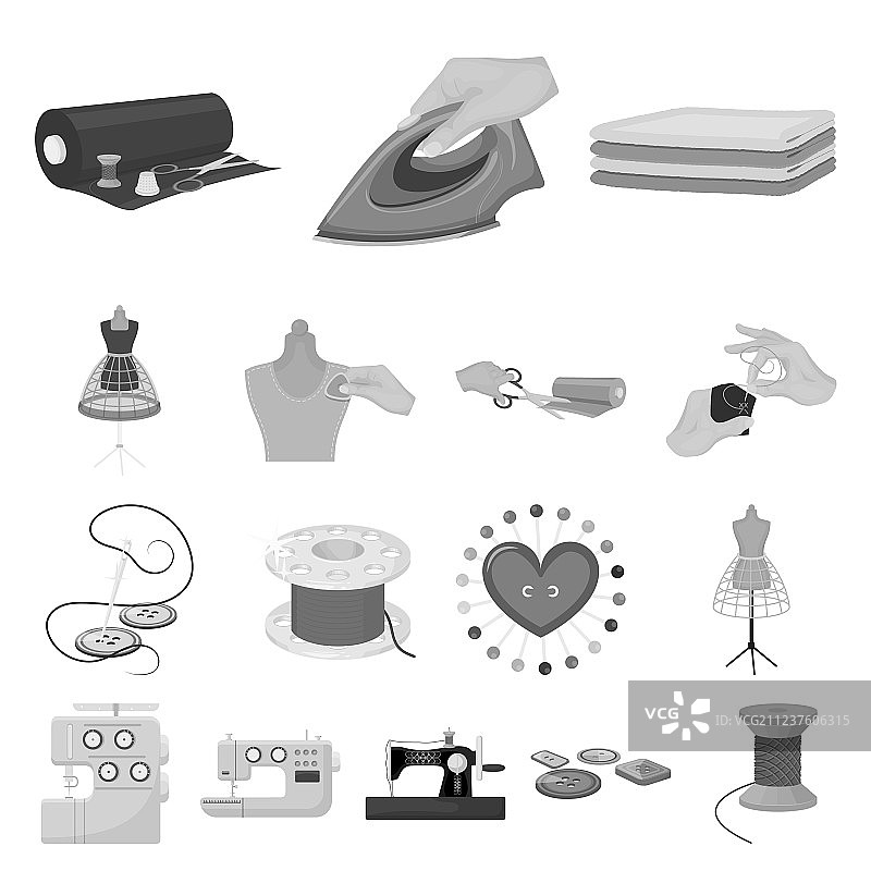 工作室和设备单色图标合集图片素材