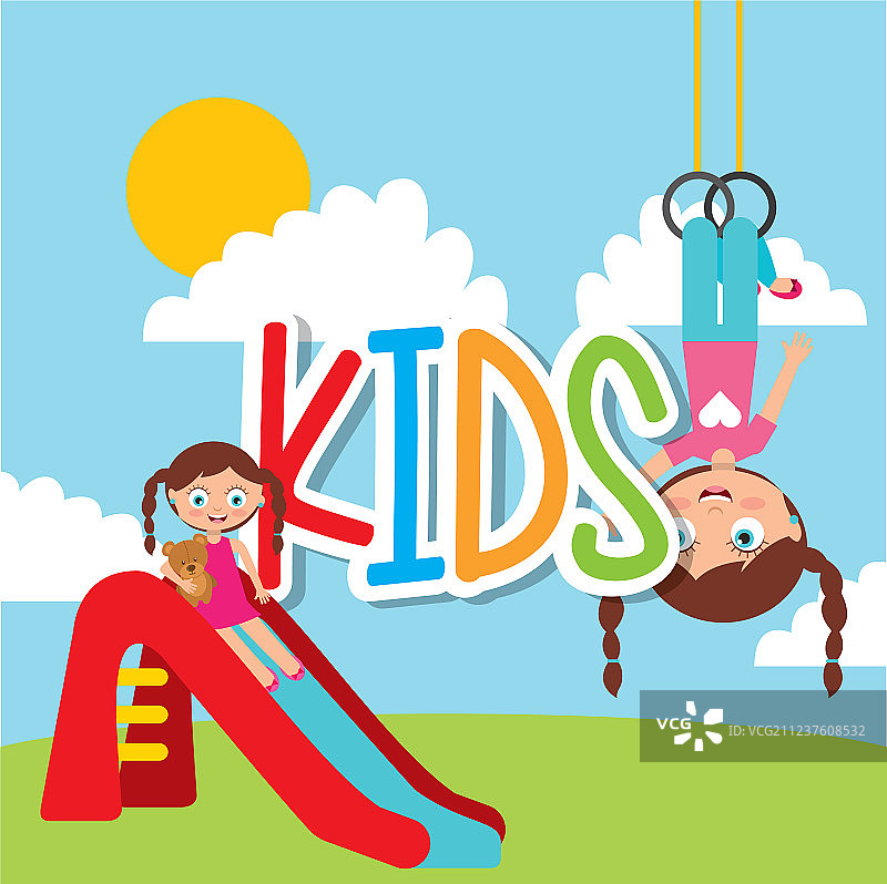 儿童玩耍卡通图片素材