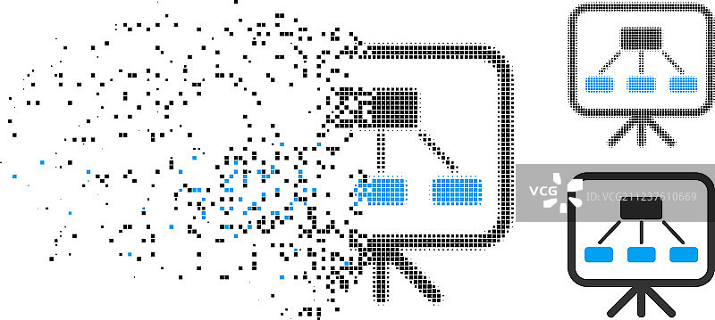 动态像素半色调方案演示屏幕图片素材