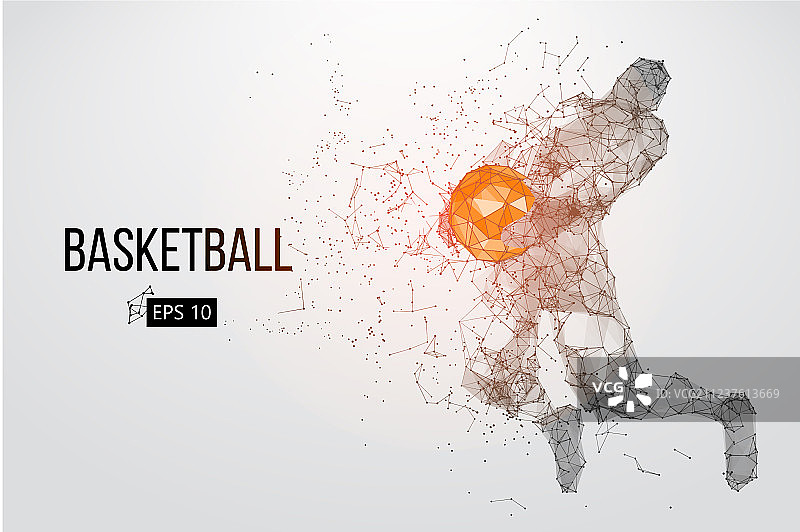 篮球运动员轮廓图片素材