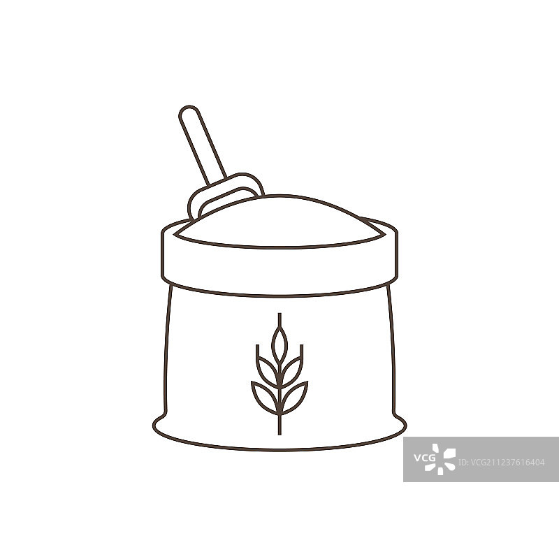 小麦粉图标轮廓设计图片素材
