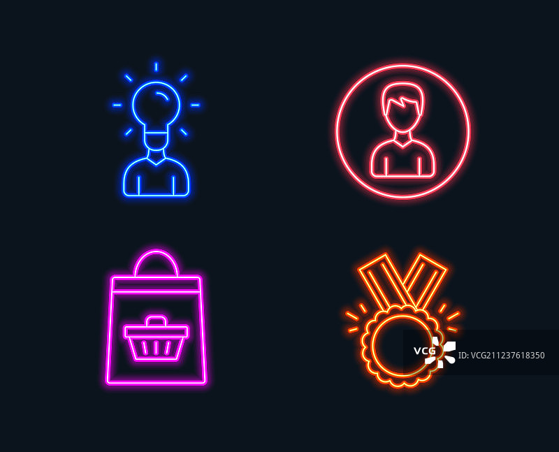 在线教育购买和人物荣誉图标图片素材