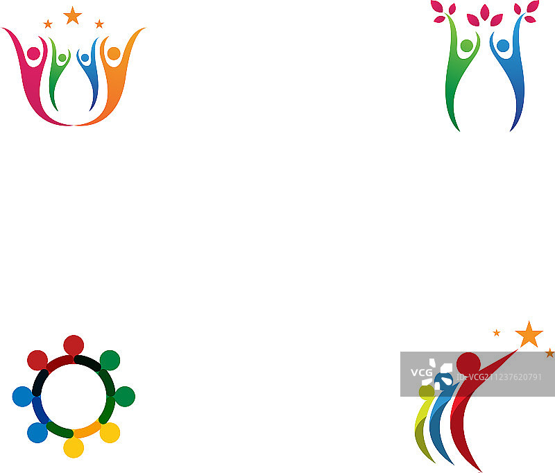 社区和收养关怀标志模板图标图片素材