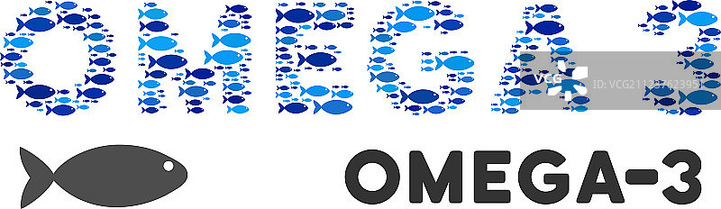 Omega-3文字拼贴图片素材