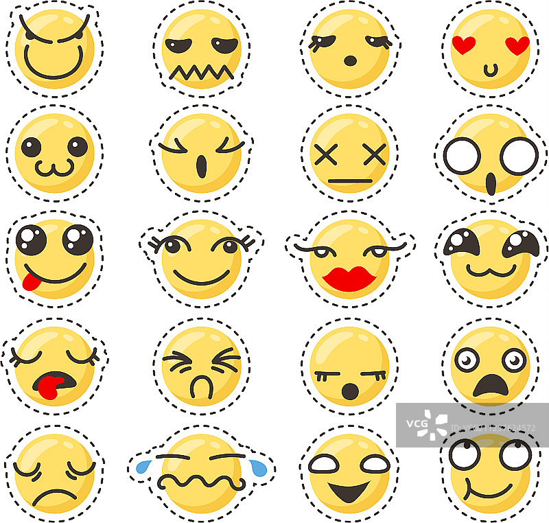 可爱卡哇伊表情贴纸合集图片素材