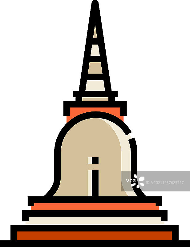 宝塔线条图片素材