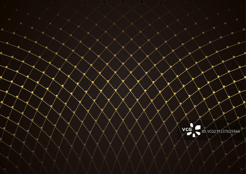 深色背景上的金色网状图案图片素材
