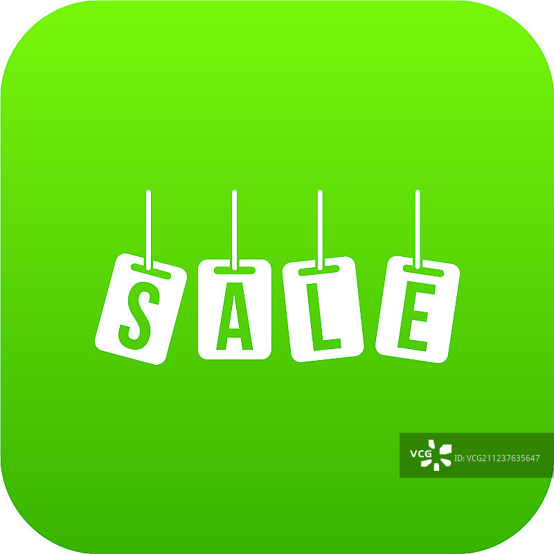 绿色促销标签图标图片素材