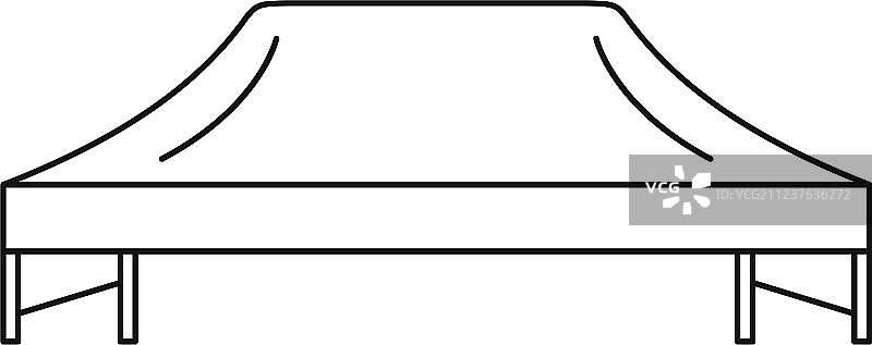 凉亭帐篷轮廓图标图片素材