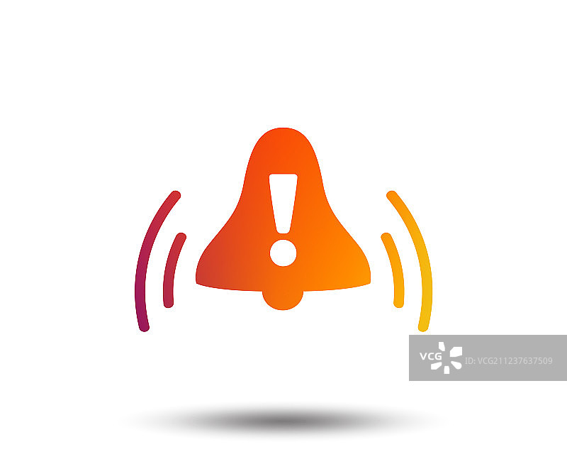 带有感叹号图标的闹钟铃铛提醒图片素材