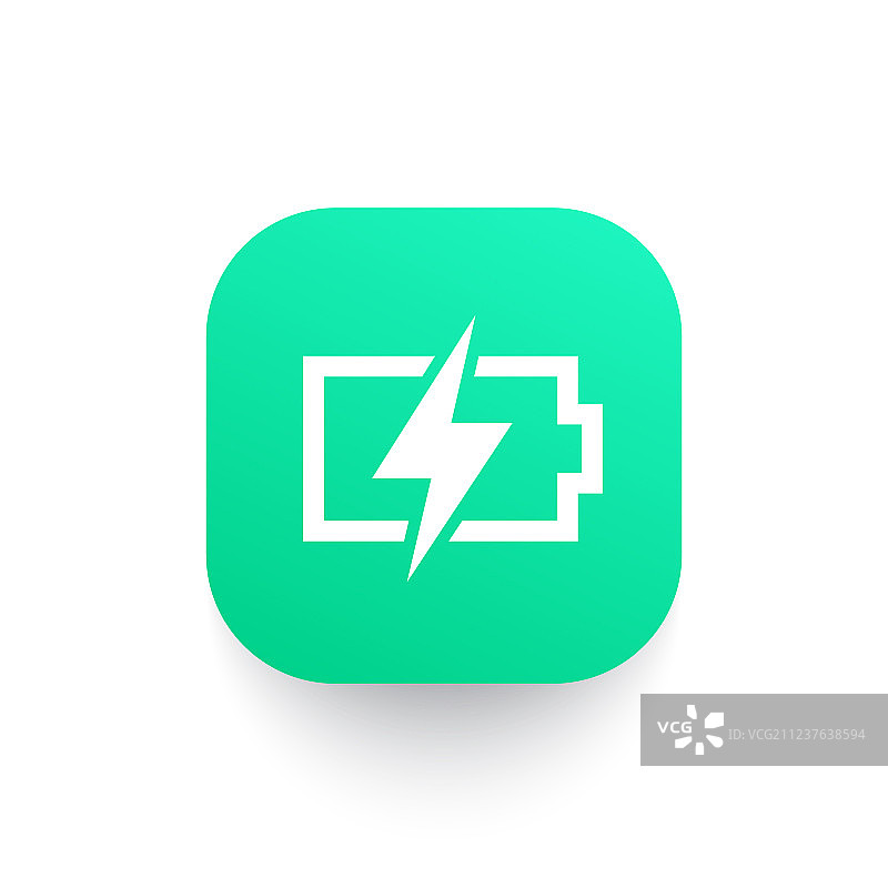 绿色充电电池图标图片素材
