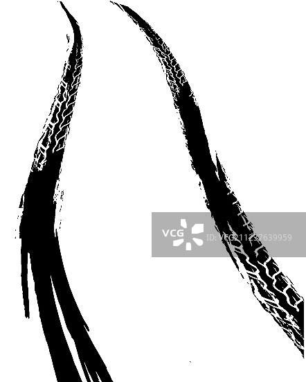 轮胎痕迹道路图片素材