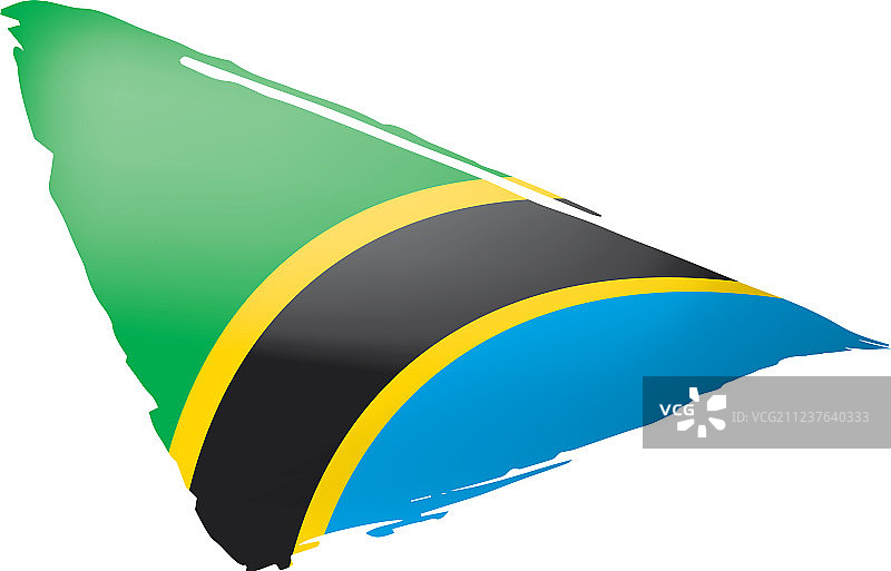 坦桑尼亚国旗上有白色图片素材