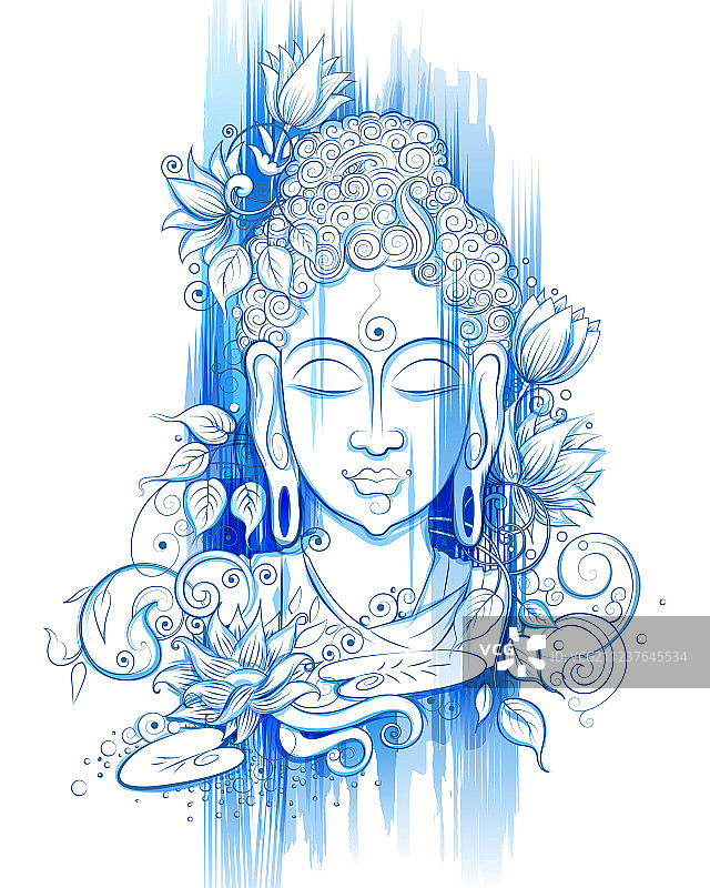 冥想中的佛陀，佛教节日图片素材