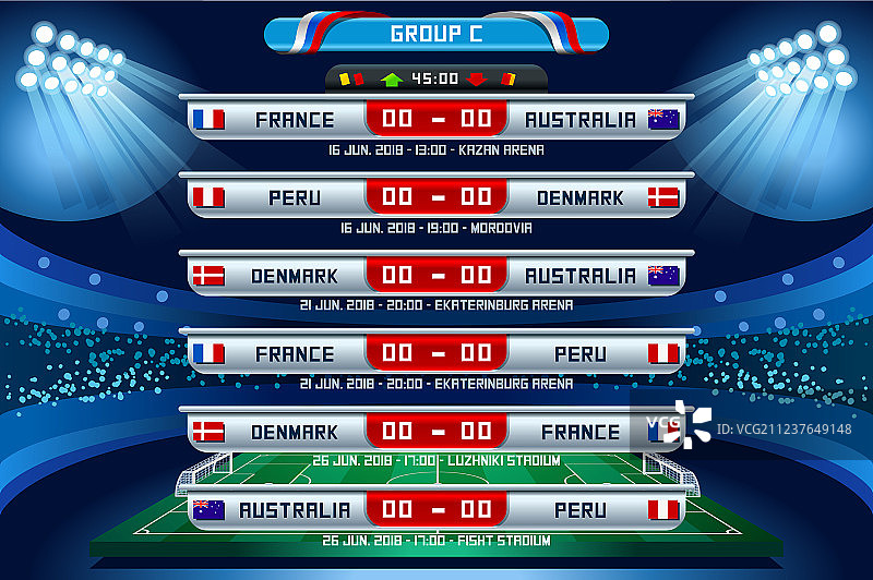 俄罗斯世界杯C组图片素材