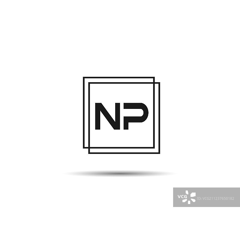 字母NP logo设计模板图片素材