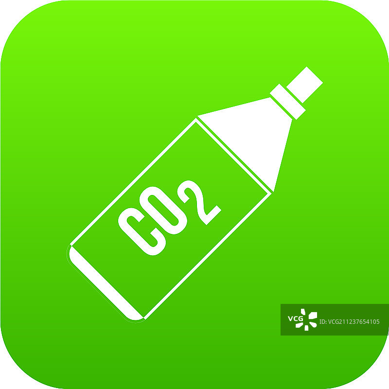 二氧化碳瓶图标数字绿色图片素材