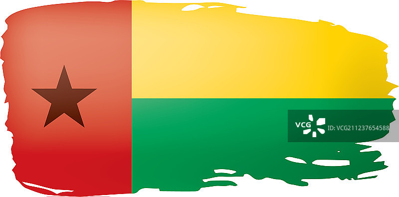 几内亚比绍国旗上有白色图片素材