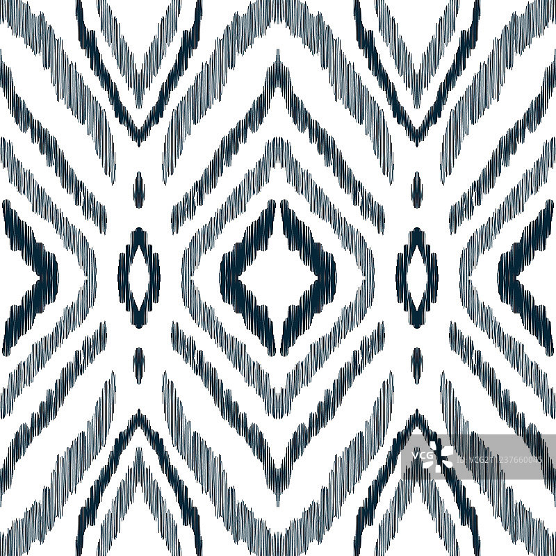 黑白ikat无缝图案图片素材