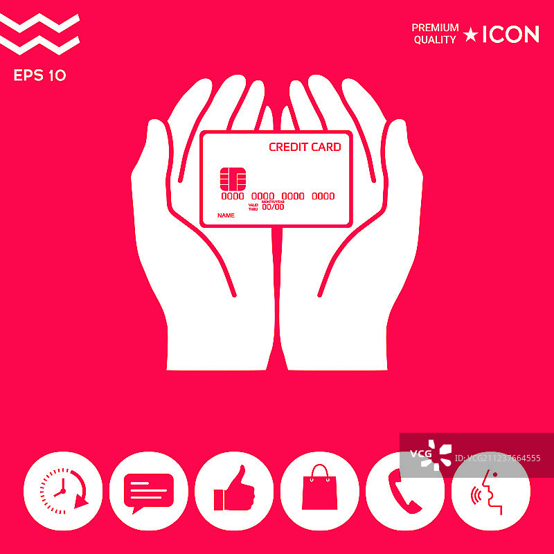 手持信用卡图标图片素材