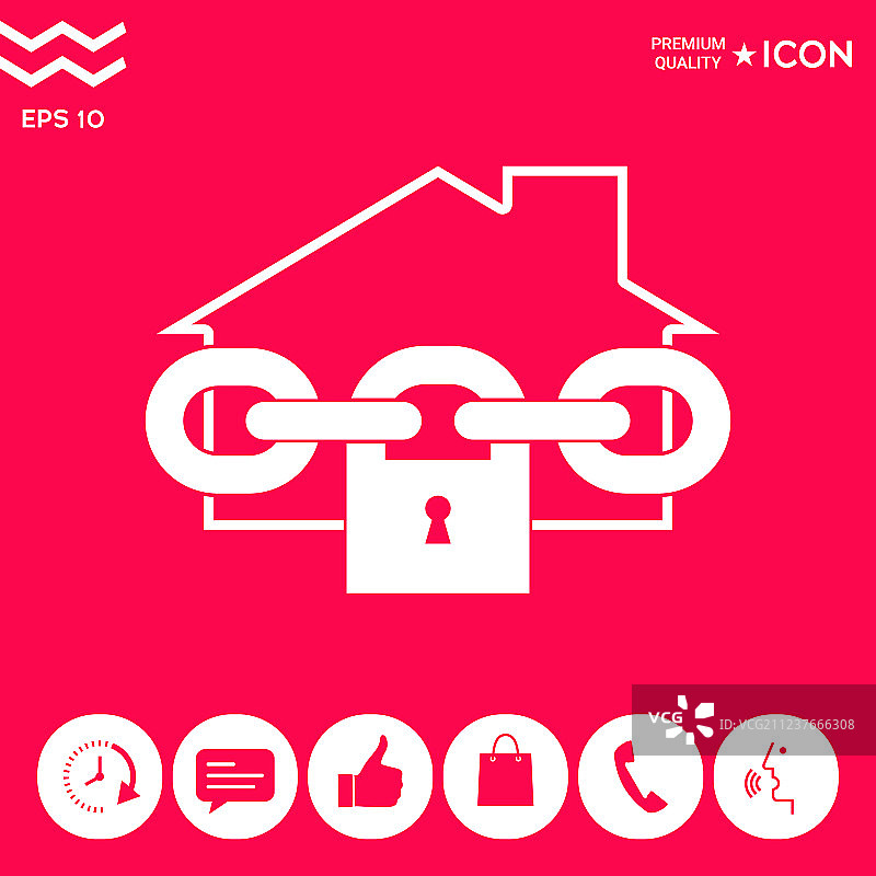 家用锁图标图片素材