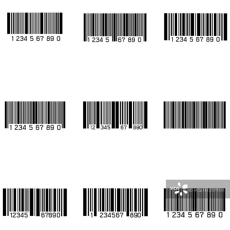 条形码图标集图片素材