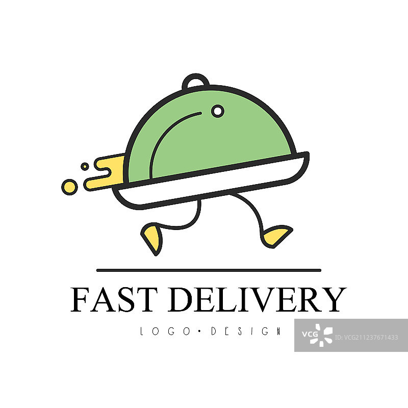 快速配送标志设计食品服务图片素材