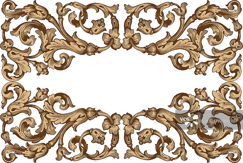 复古巴洛克装饰元素图片素材