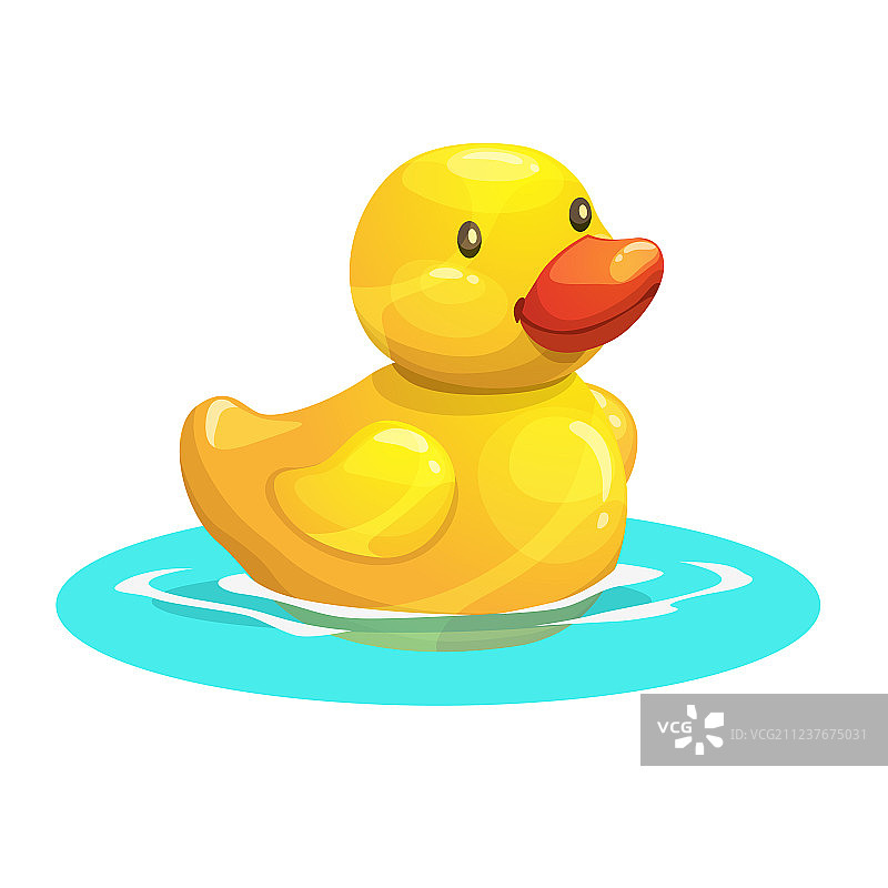可爱的卡通黄色橡皮鸭图片素材