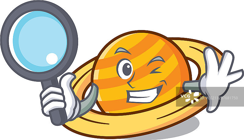 侦探土星卡通形象图片素材