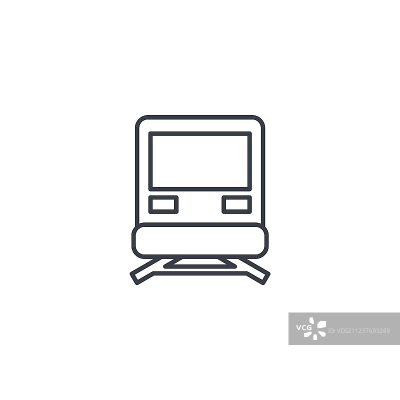 火车轨道交通细线图标图片素材