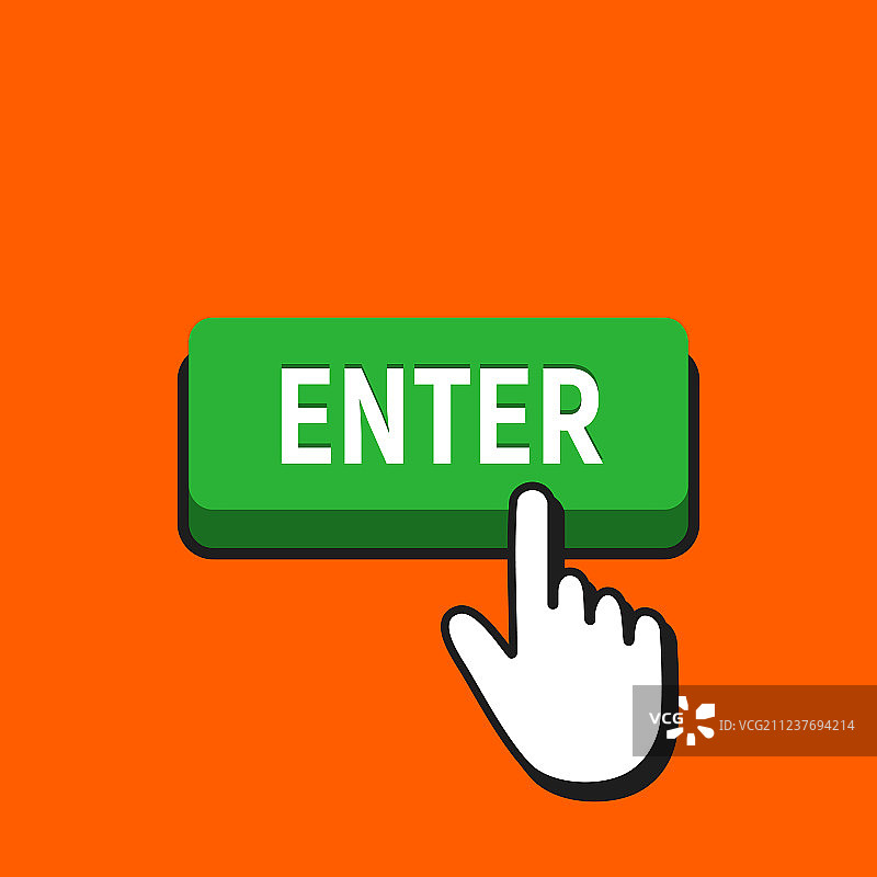 手部鼠标光标点击进入按钮图片素材