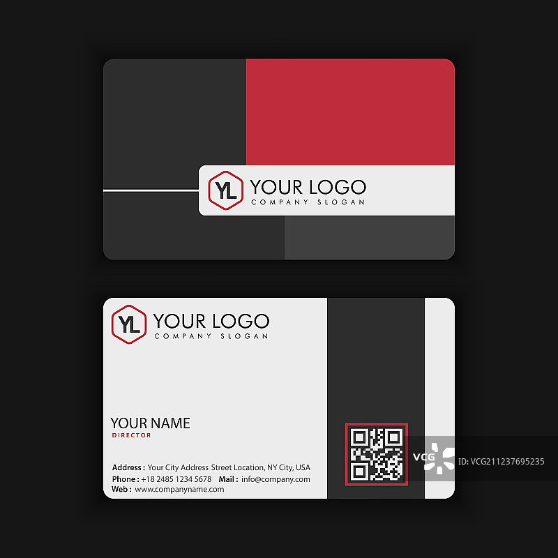 现代创意和干净的名片模板图片素材