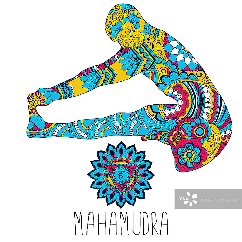 瑜伽大手印姿势图片素材