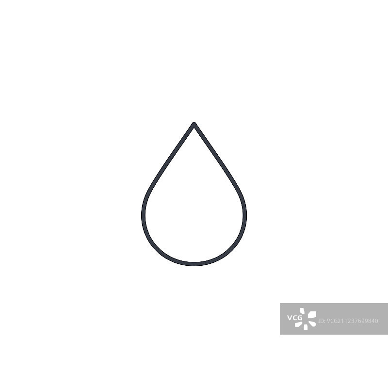 水滴细线图标线性符号图片素材