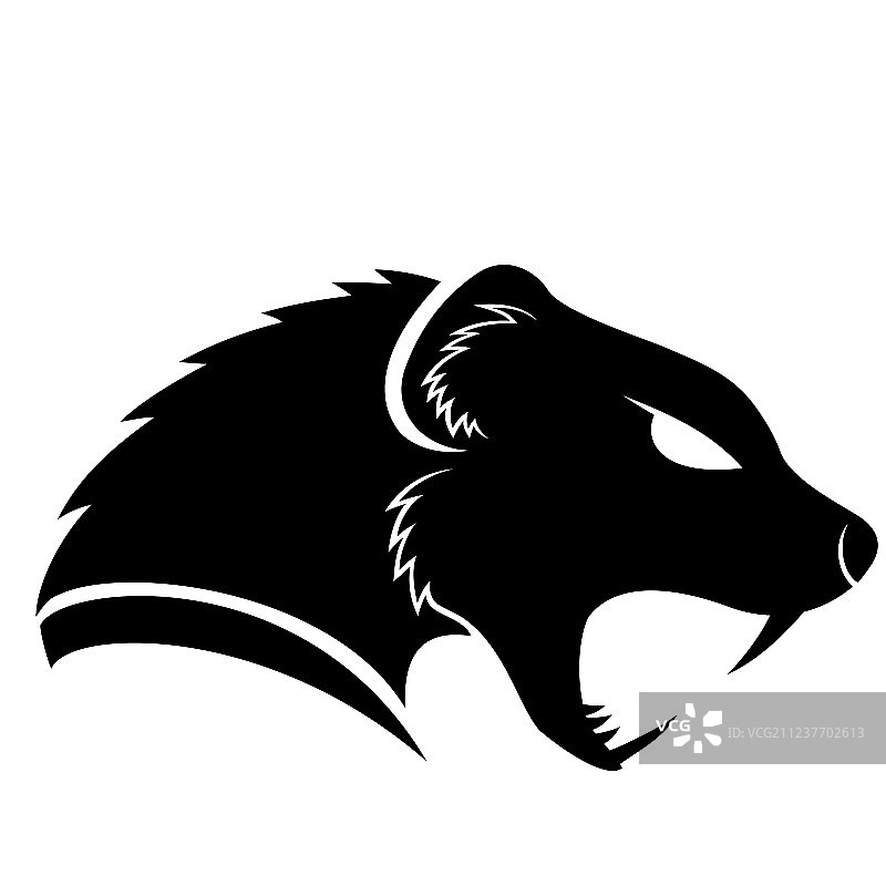 黑色猫鼬标志图片素材