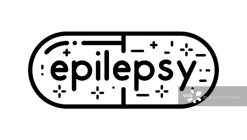 癫痫药片黑色线稿标志模板图片素材