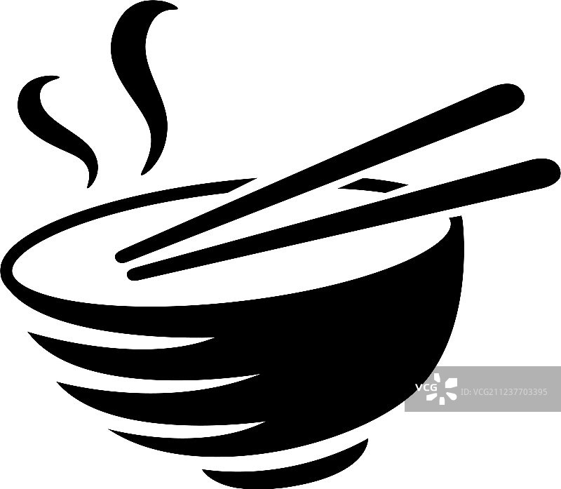 白色背景上的黑色面条图片素材