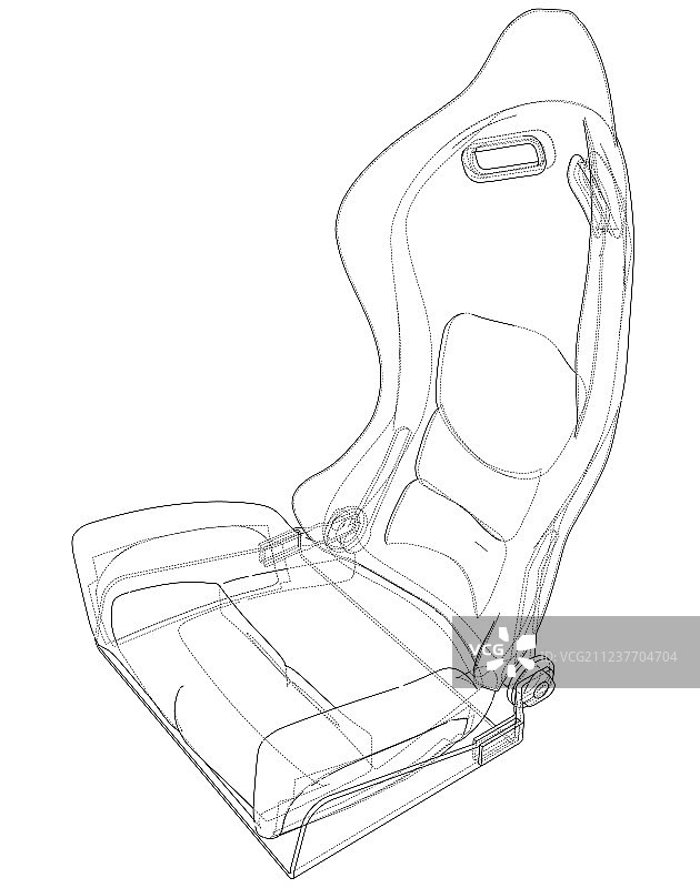 汽车座椅3D渲染图图片素材
