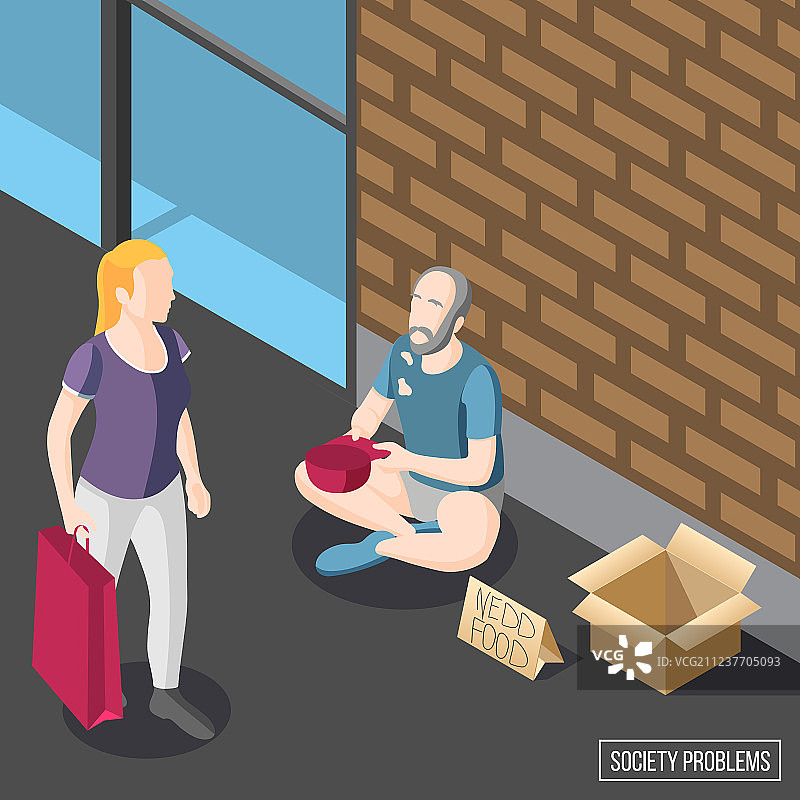 社会问题等距背景图片素材