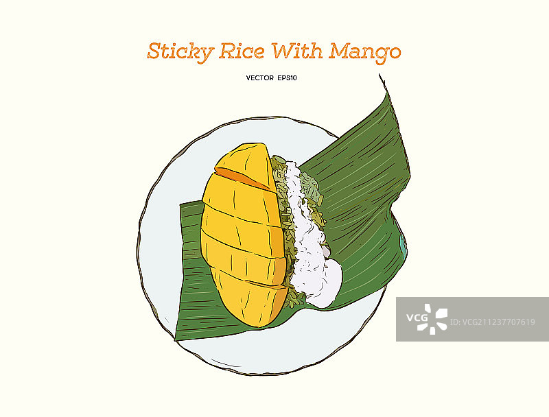 泰式热带甜点糯米图片素材